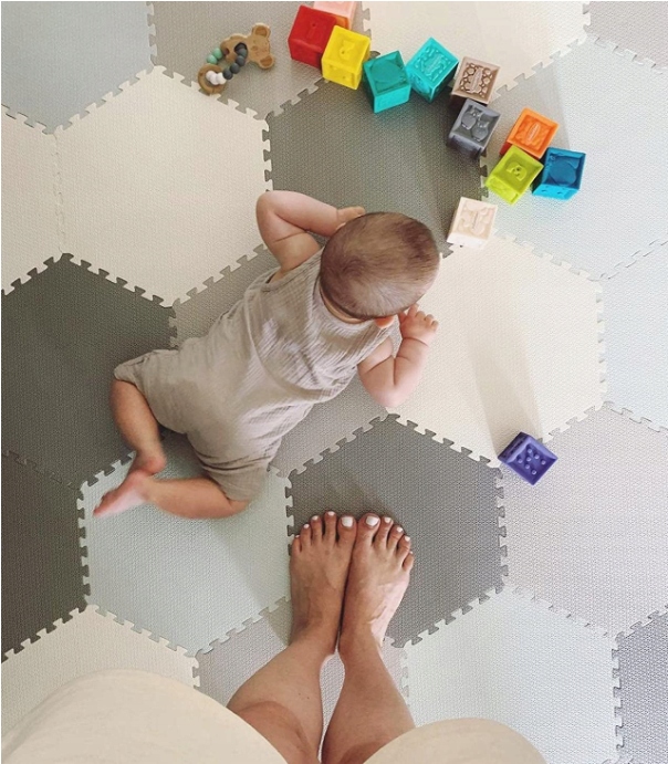 Covor puzzle EVA Hexagonal Matadi - 43 piese - imagine 4