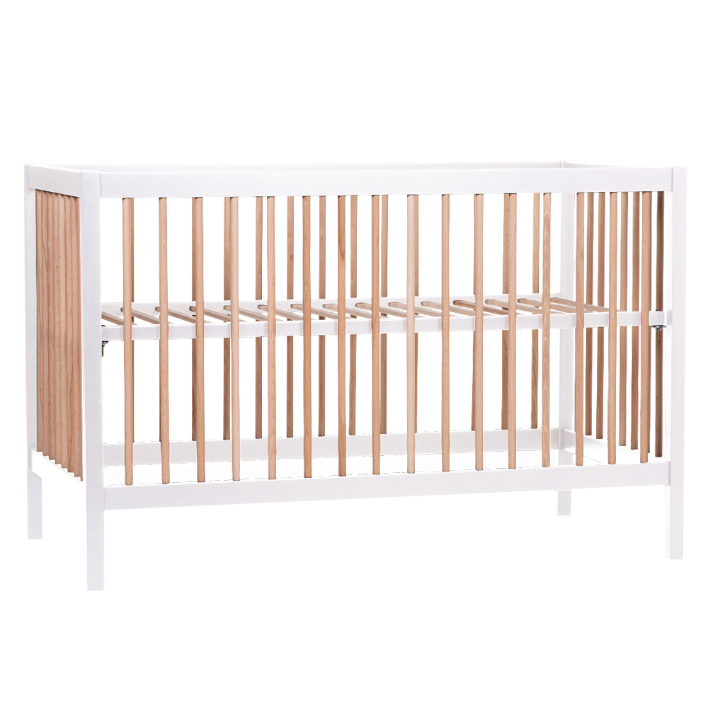 Patut Childhome Cot 97 Fag 60x120 cm NaturalAlb - imagine 3
