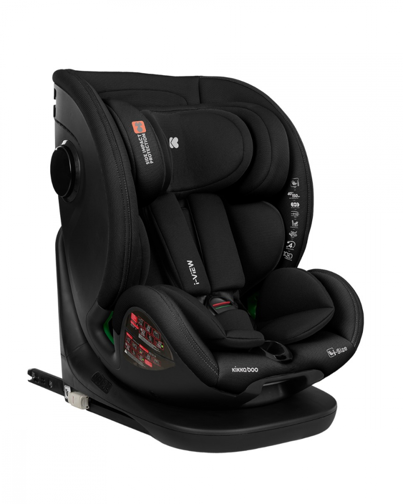 Scaun Auto Kikkaboo i-View i-SIZE, Isofix, Negru - imagine 9