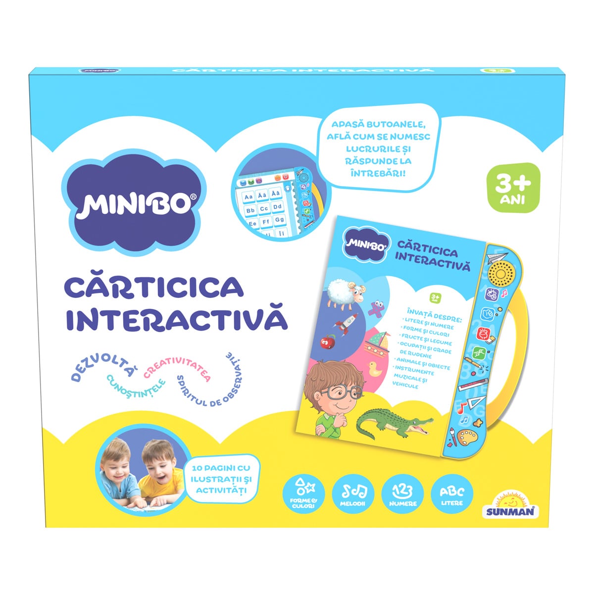 Carticica Interactiva Minibo - Invata si te Joci