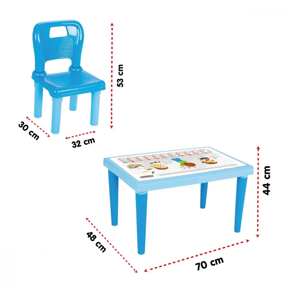 Set Masa si Scaun Pilsan Modern Study Blue - imagine 4