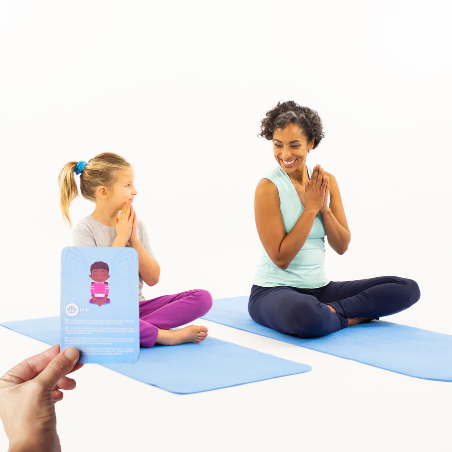 Set Yoga Mama-Copil Soul mates Wave Albastru