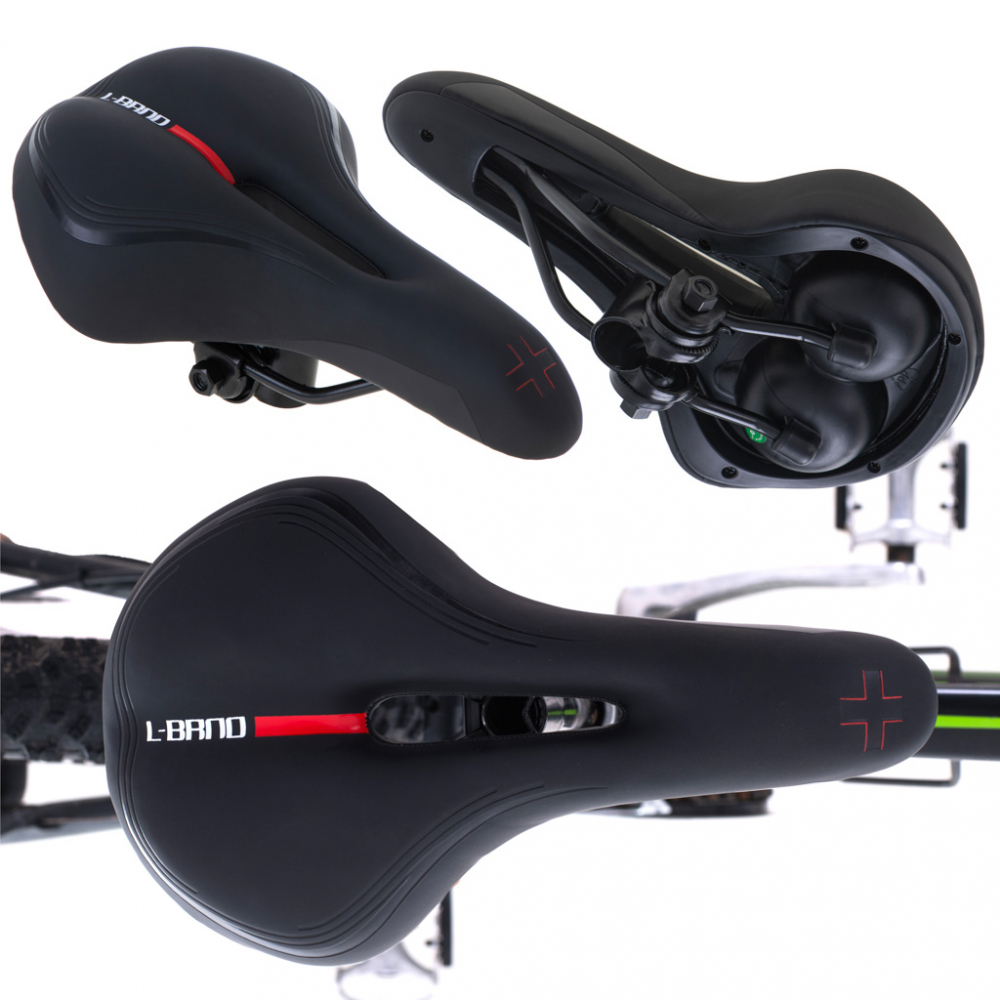 Șa Bicicletă Ergonomică Ikonka, Poliuretan, Negru