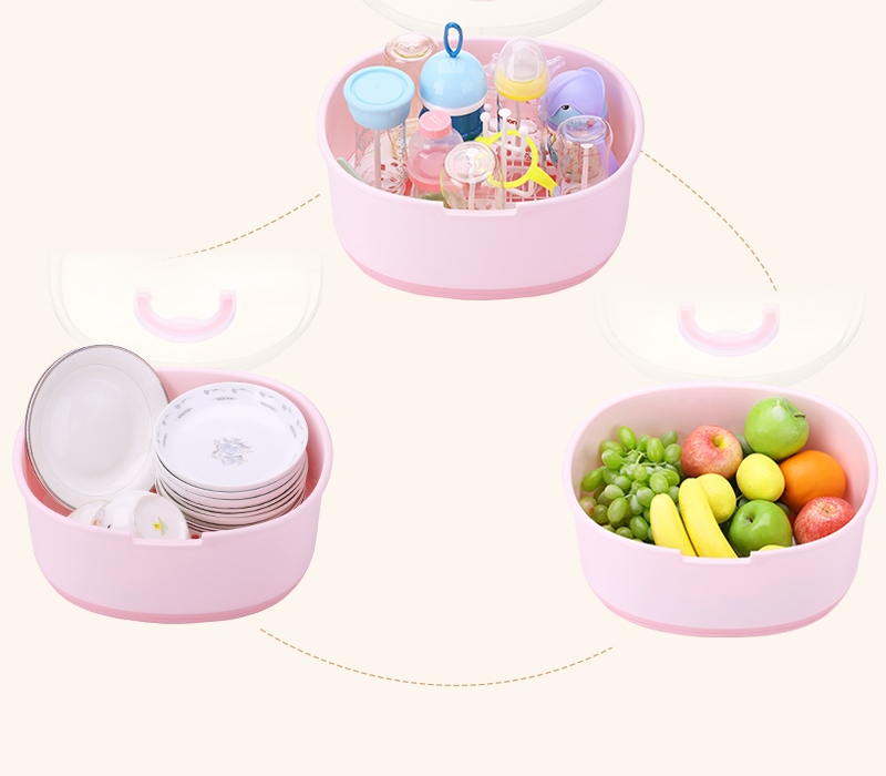 Cutie Depozitare Biberoane Little Mom Pink - imagine 8