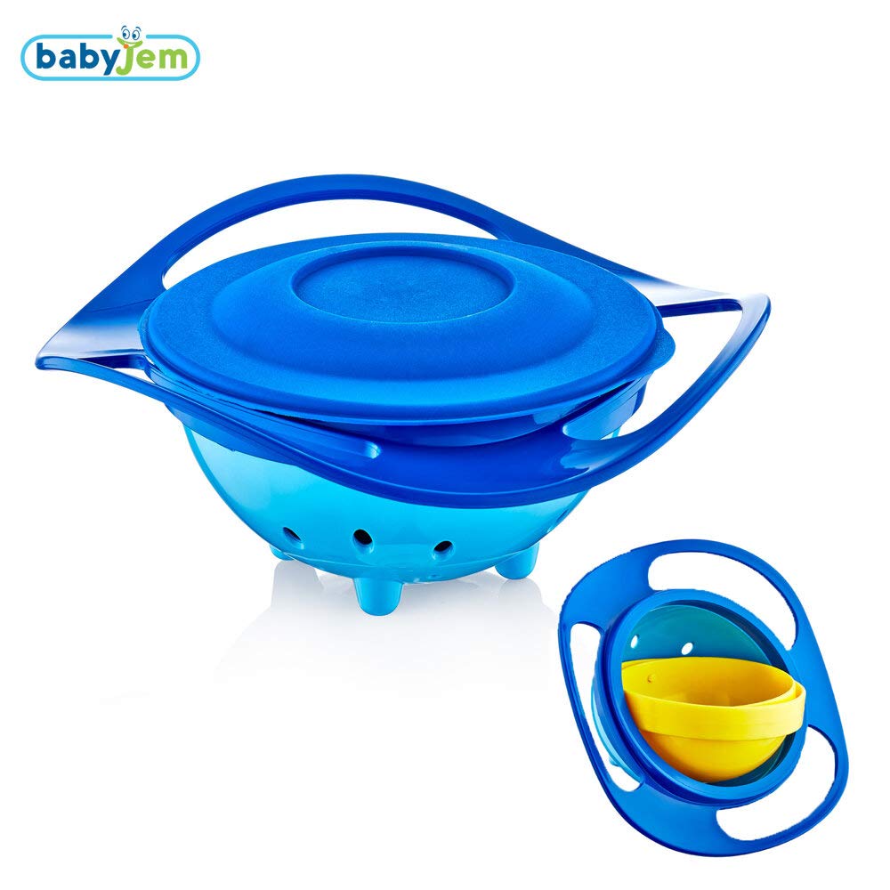 Amazing Bowl Blue Bol Rotativ 360° Babyjem