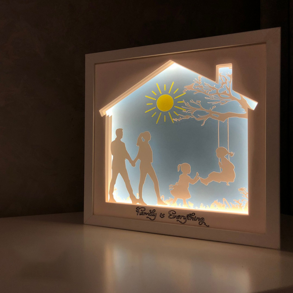 Tablou Luminos Parinti si Copii - Noorhandmadeatelier