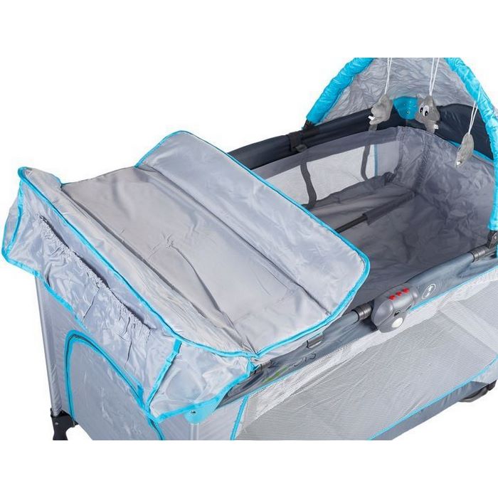 Patut pliant Ecotoys 625A cu functie leganare - imagine 2
