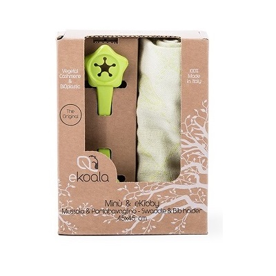 Set Swaddle și suport bavetă eKoala Green - imagine 6
