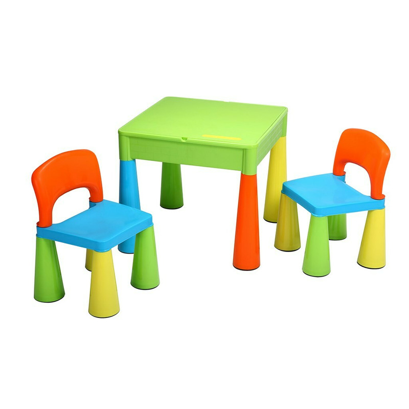 Set masă și scaune New Baby cu suprafață Lego
