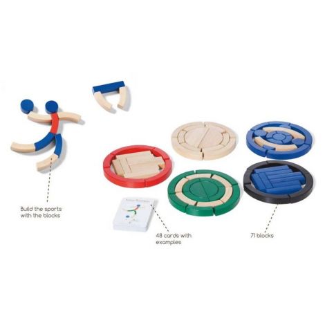 Joc Constructie Lemn Sportivi BS Toys, 71 Piese - imagine 6
