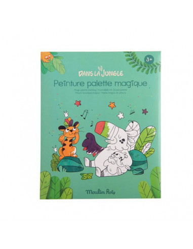 Planse preilustrate pictură In jungla, Moulin Roty