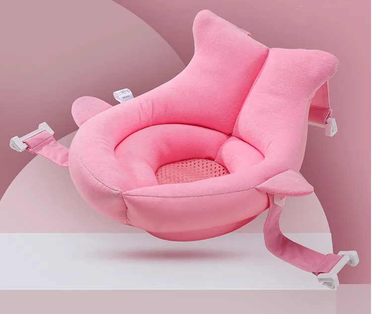 Hamac baie Moni Whale Pink, moale, 0+ luni - imagine 6