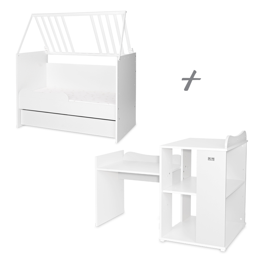Patut Modular Lorelli Multi, 5 Configuratii, Alb - imagine 3