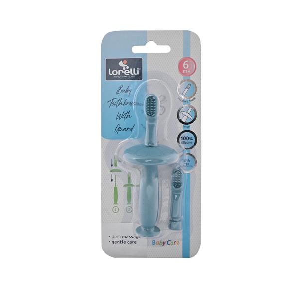 Periuță silicon Lorelli 6m+ Moonlight Blue