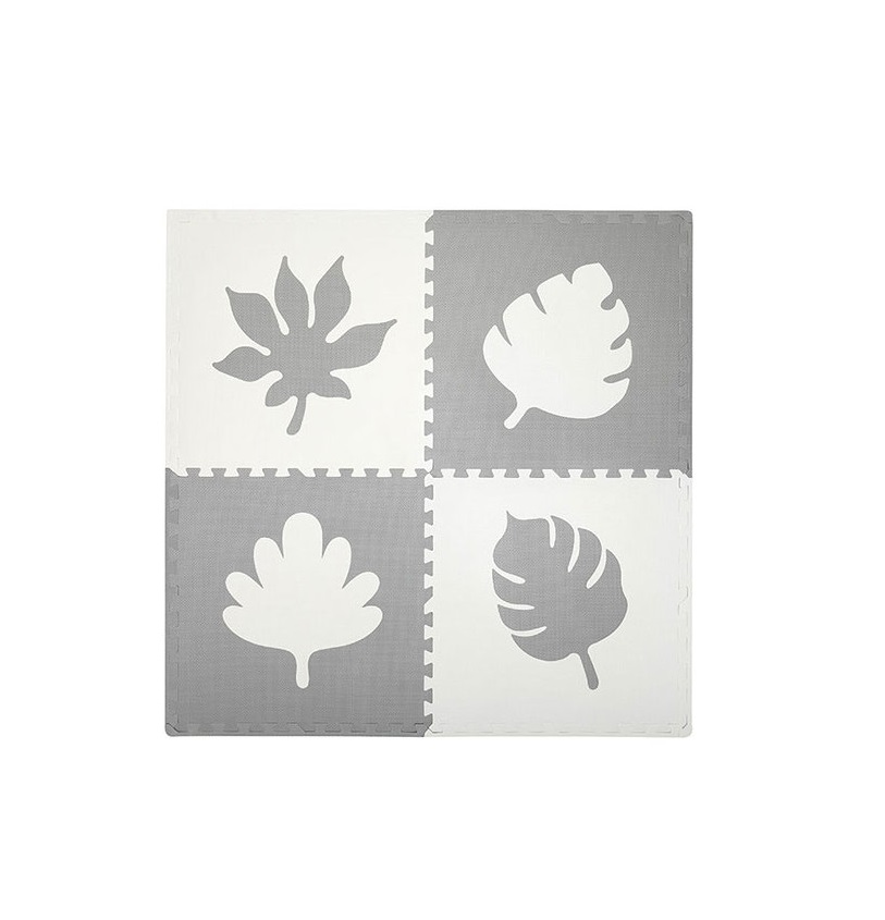 Covoraș joacă MoMi Feli 120x120 cm puzzle gri - imagine 6