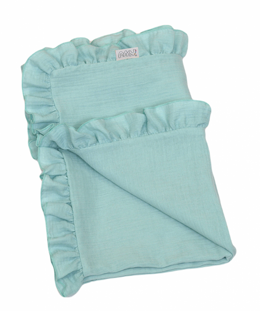 Paturica Muselina Amy 110x85cm Mint - Bumbac Premium - imagine 2