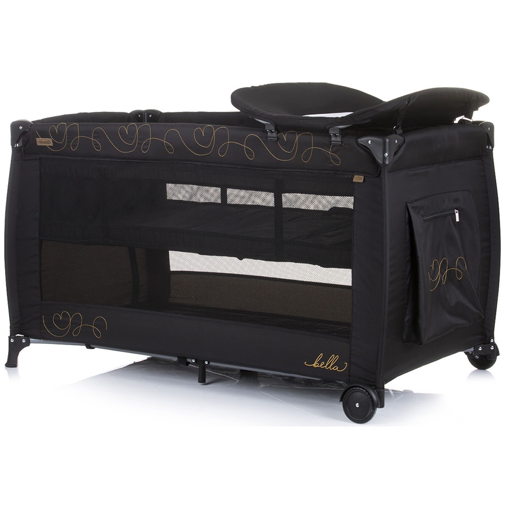 Patut pliabil Chipolino Bella Ebony, 0-15kg