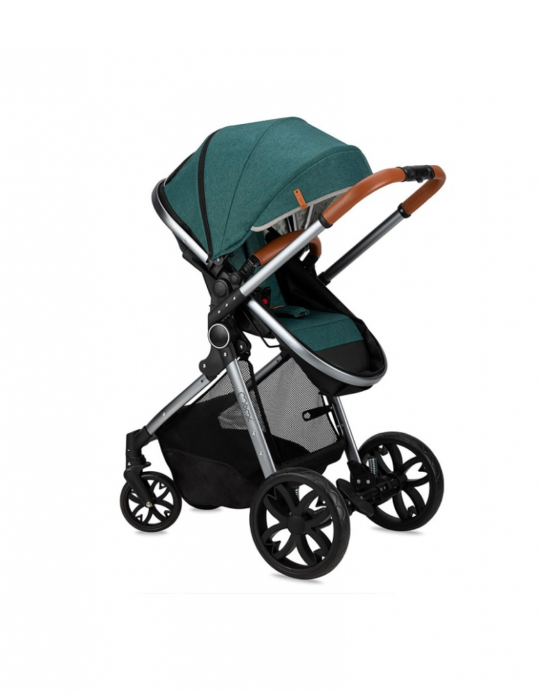 Carucior 2 in 1 Momi Limuru Green, Landou inclus - imagine 3