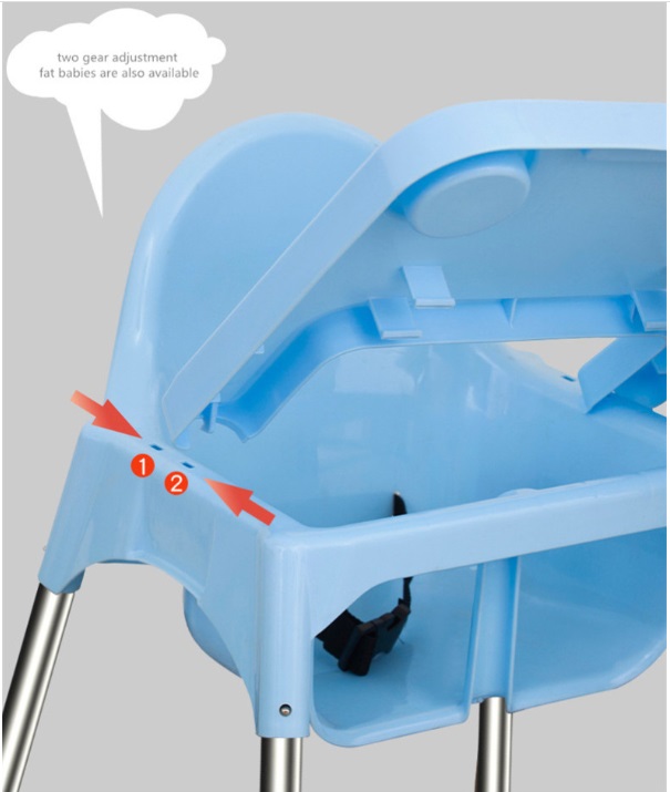 Scaun masa 2 în 1 Little Mom Classic White - imagine 4