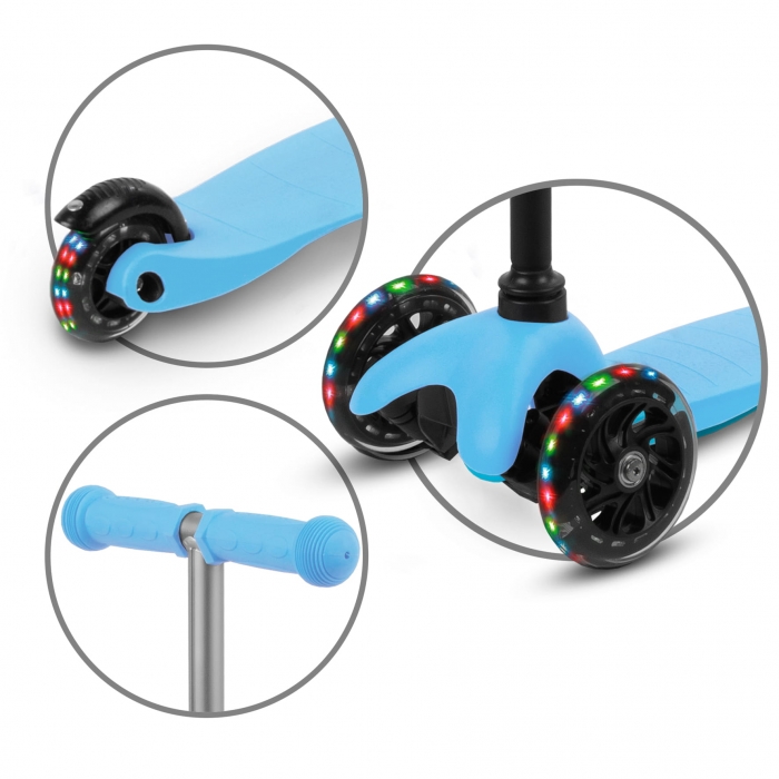 Trotineta Kidwell UNO Blue cu LED 3 roti - imagine 4