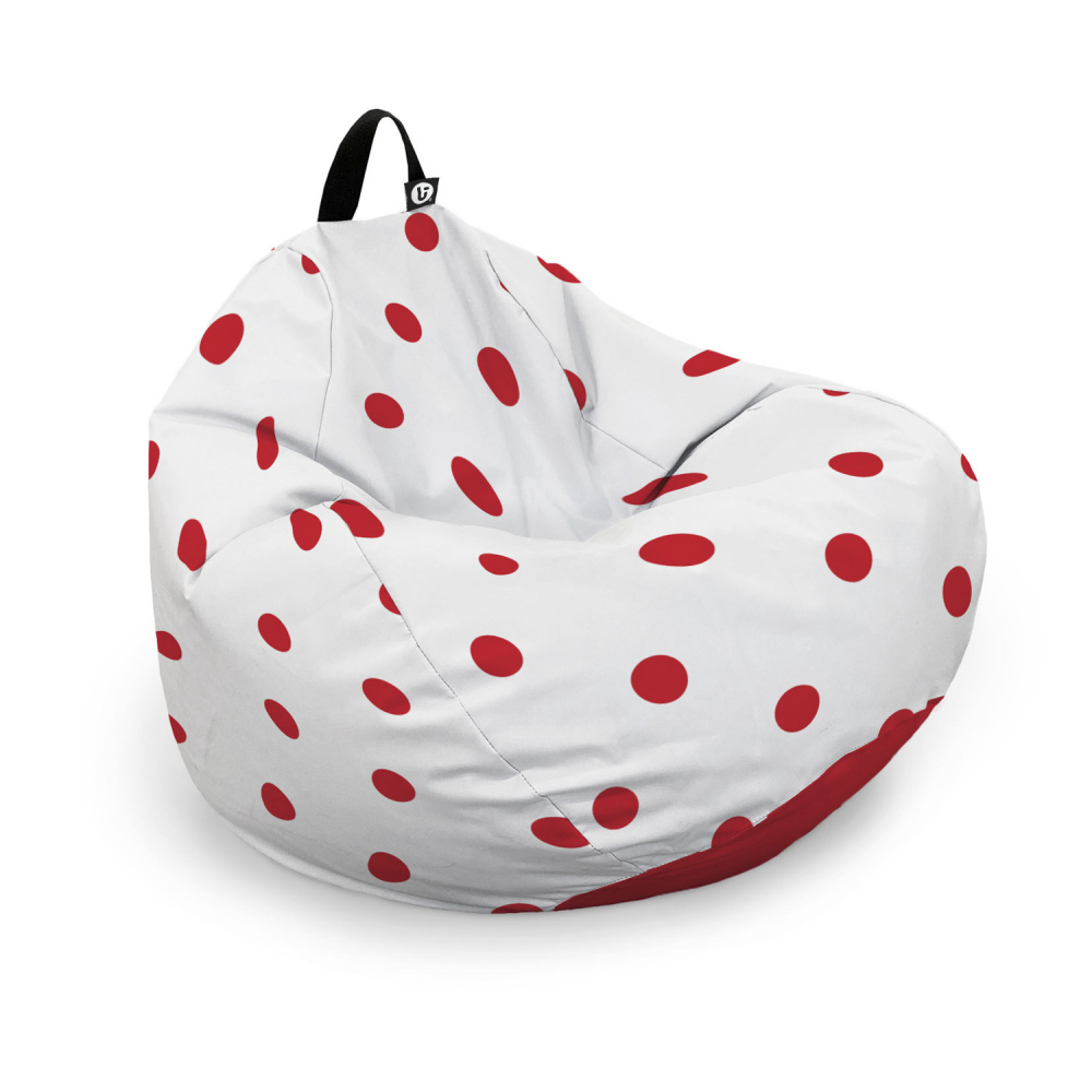 Husa Puf Tip Para XL Alb/Rosu Updeco - imagine 6