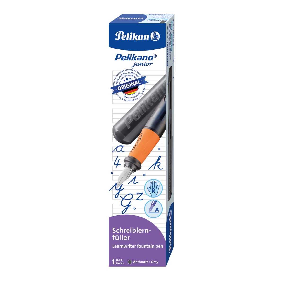Stilou Pelikano Junior Dreptaci, Grip Ergonomic, Antracit