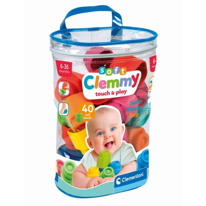 Set 40 cuburi moi Soft Clemmy Clementoni