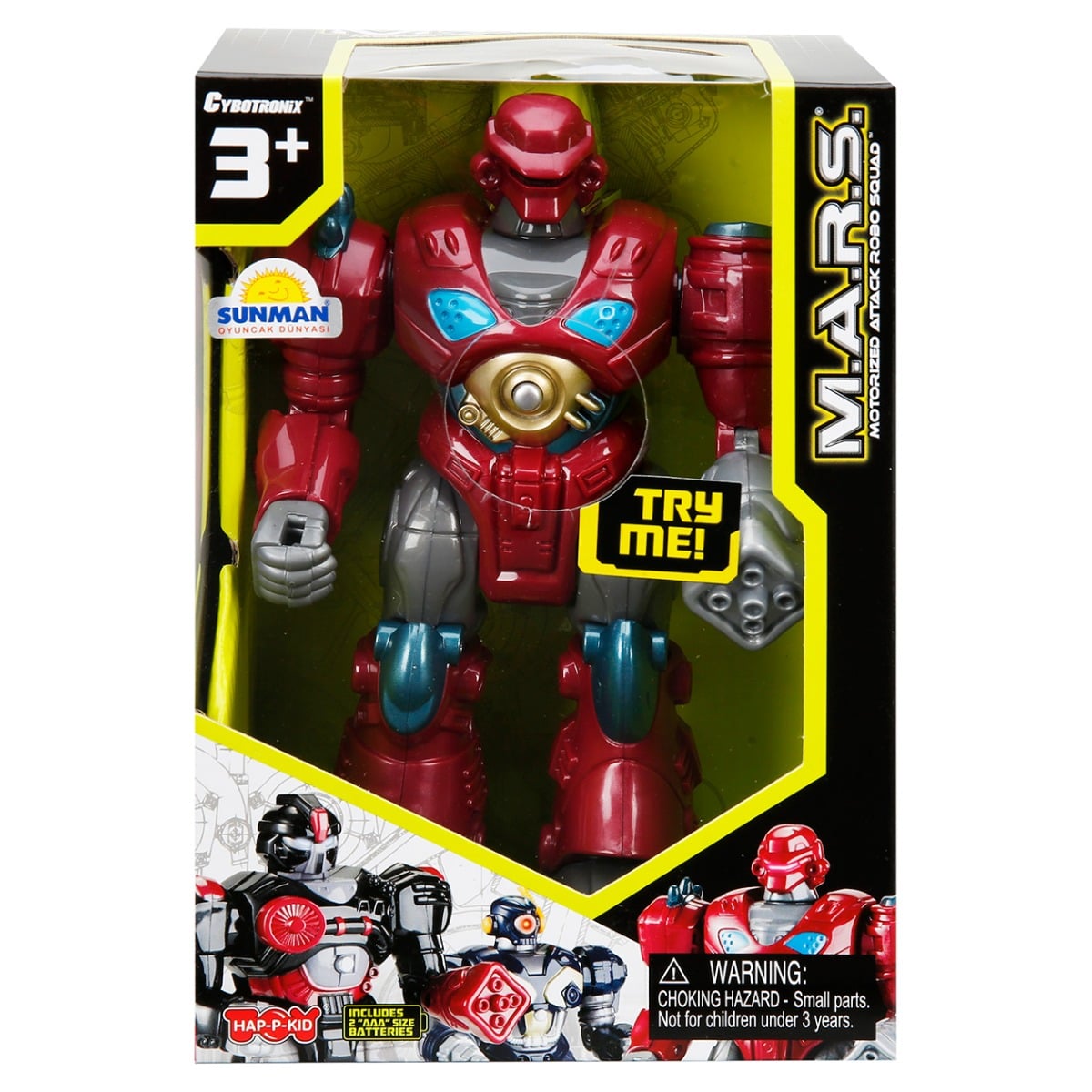 Robot M.A.R.S. Happy Kid, Rosu, 17 cm, Interactiv