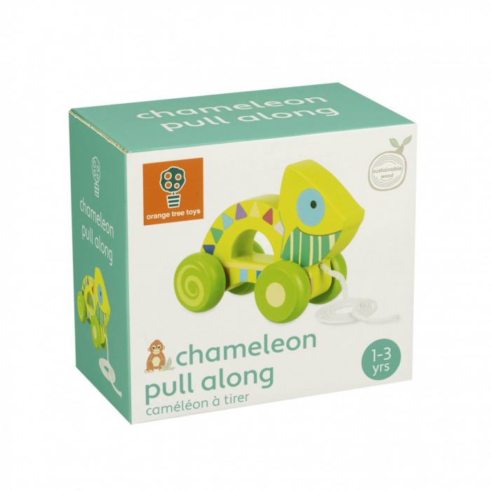 Jucarie de tras Cameleon Orange Tree Toys