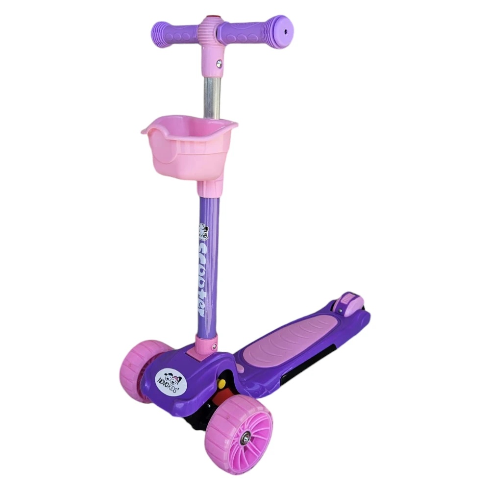 Novokids Mini Scooter Roz - Roti Luminoase - imagine 4