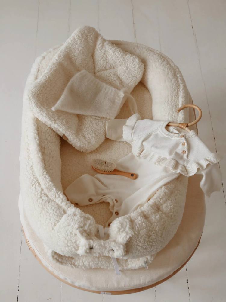 Suport Dormit Babynest Premium Crem Teddy Babysteps - imagine 2