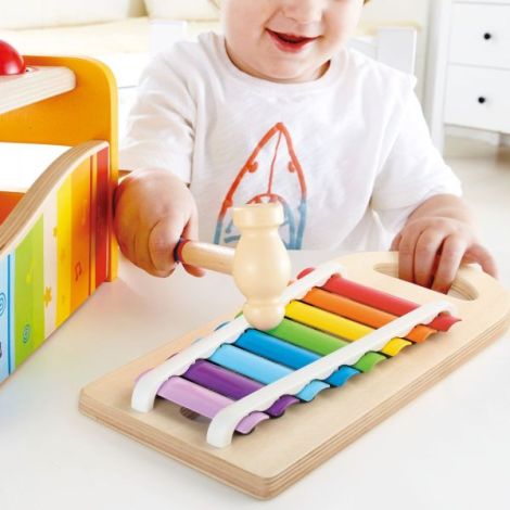 Xilofon Hape cu Ciocan - Jucărie Educațională din Lemn - imagine 3