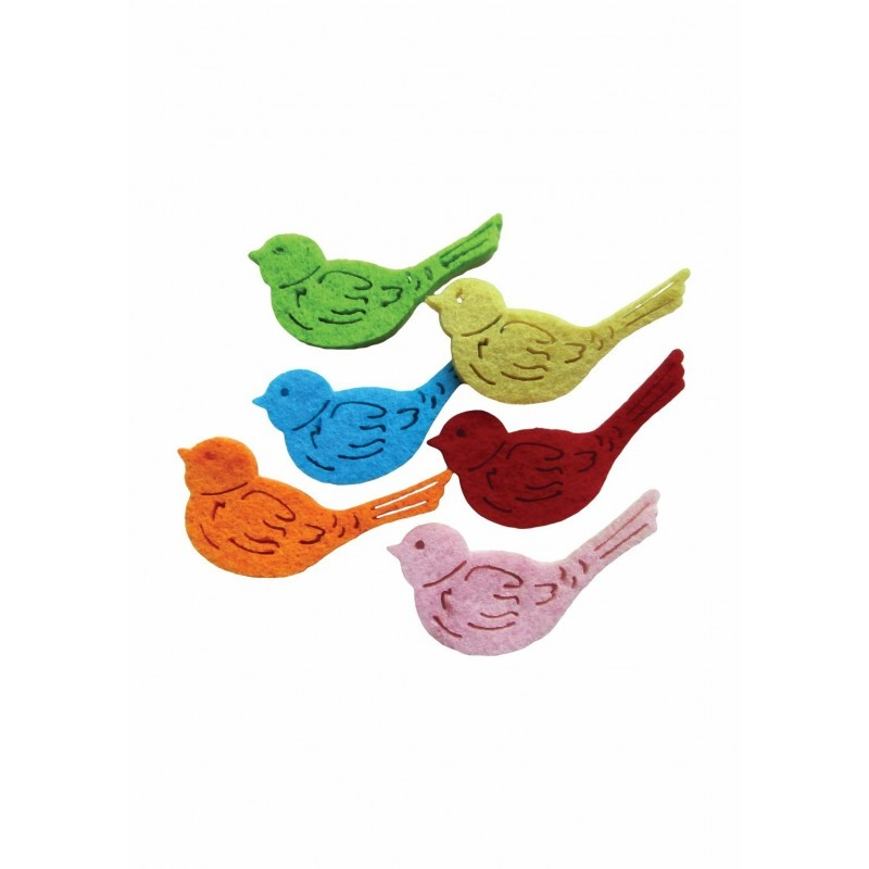Set 6 Păsări Felt Colorart | Activități Senzoriale
