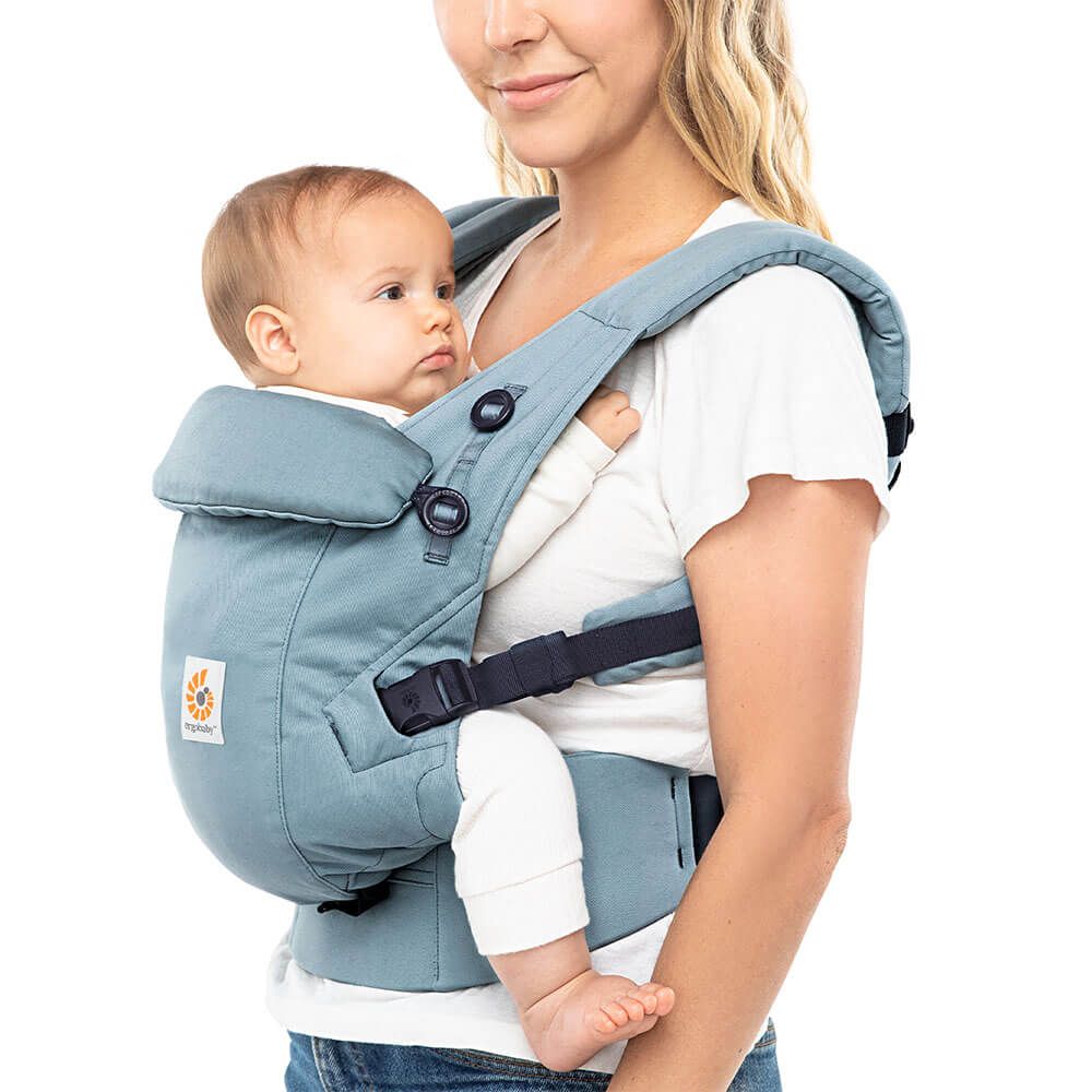 Marsupiu Ergobaby Adapt Soft Touch, Blue - imagine 2
