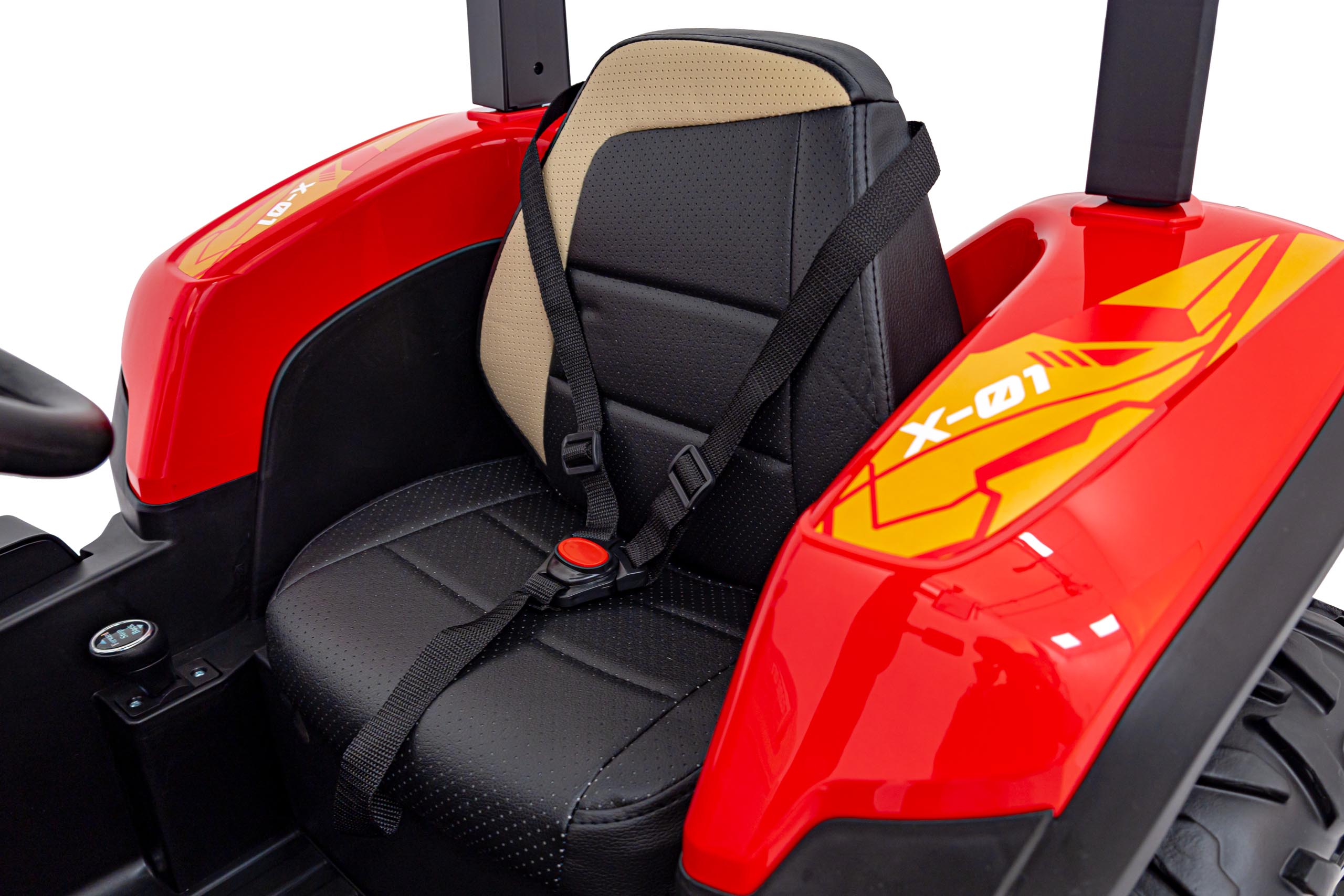 Tractor Electric BLAST Z 24V cu Remorca Rosu - Autokids - imagine 4