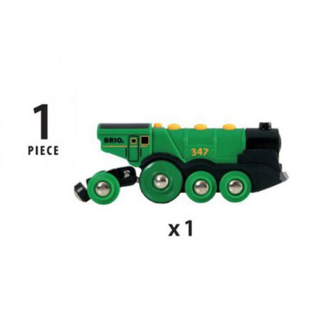 Locomotiva Verde Brio cu Sunet si Lumini - imagine 5
