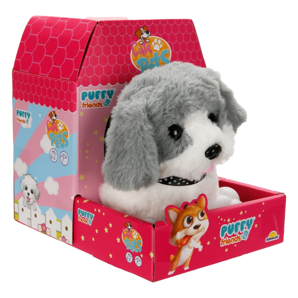 Jucărie Interactivă Puffy Friends Catelus Gri