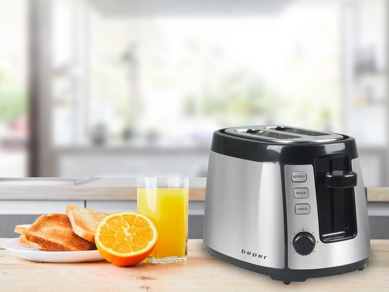 Prajitor de Pâine Beper 800W, Inox - imagine 8