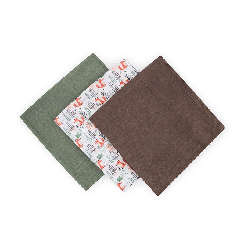 Set 3 scutece muselină bambus Petite&mars