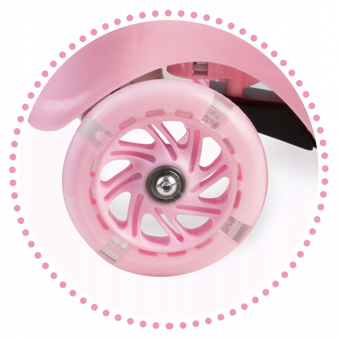 Trotineta Ricokids Piko Roz cu LED, ghidon reglabila - imagine 4