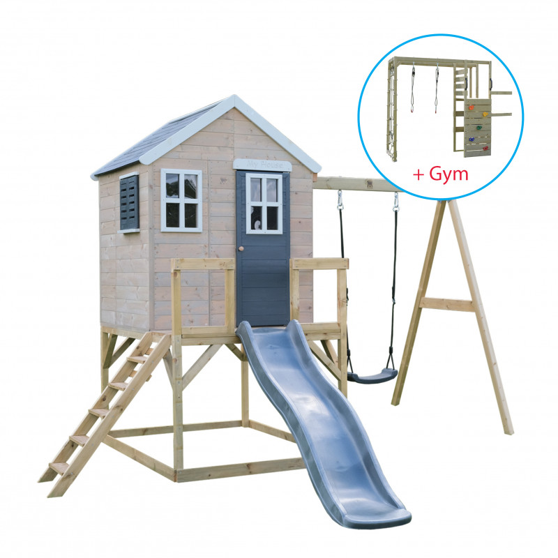 Căsuță Grădină Wendi Toys cu Tobogan și Leagăn - imagine 5