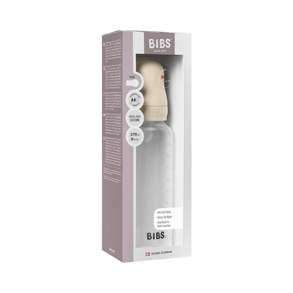 Bibs Biberon Anticolici 270ml Silicon Ivory - imagine 3