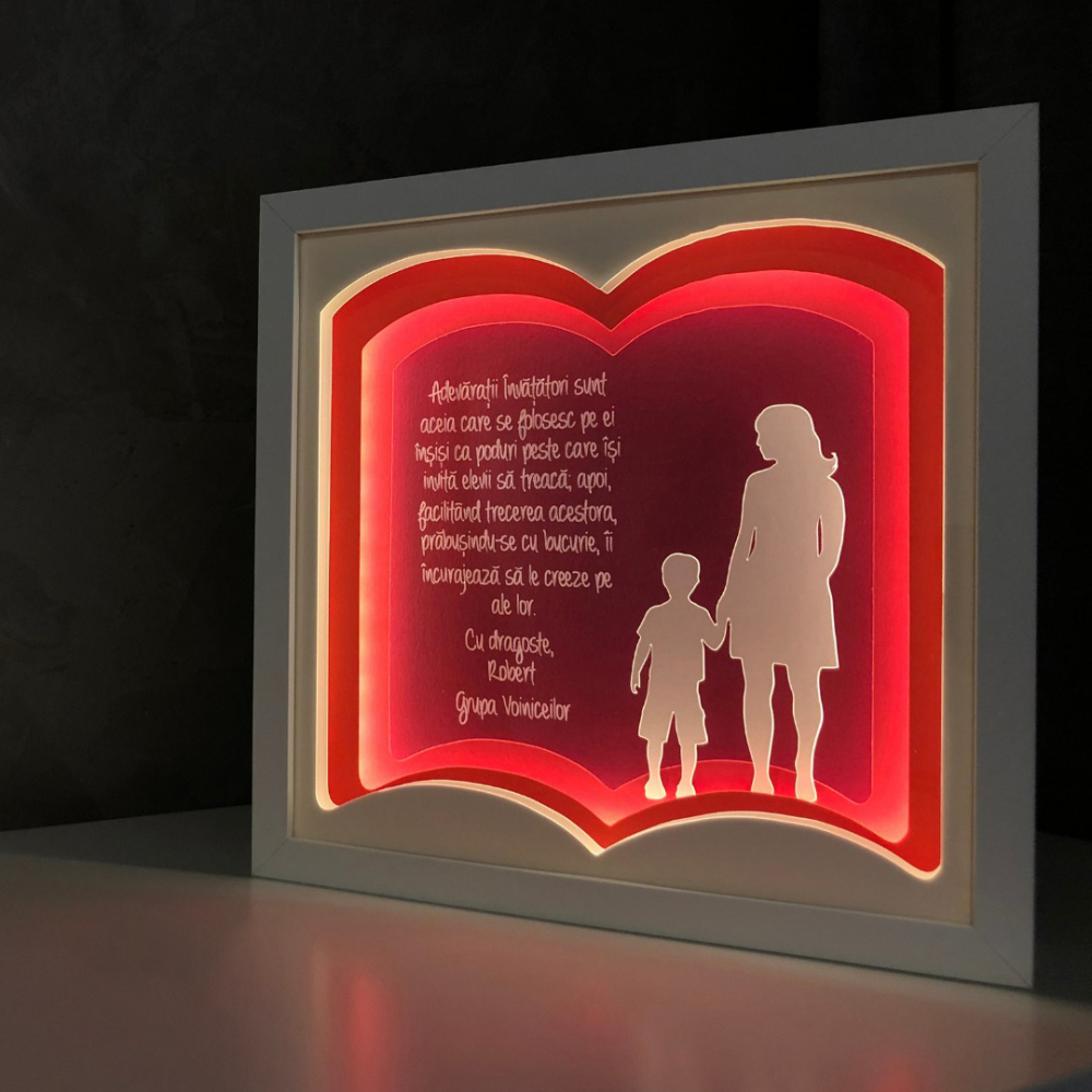 Tablou Luminos Învățătoare Noorhandmade