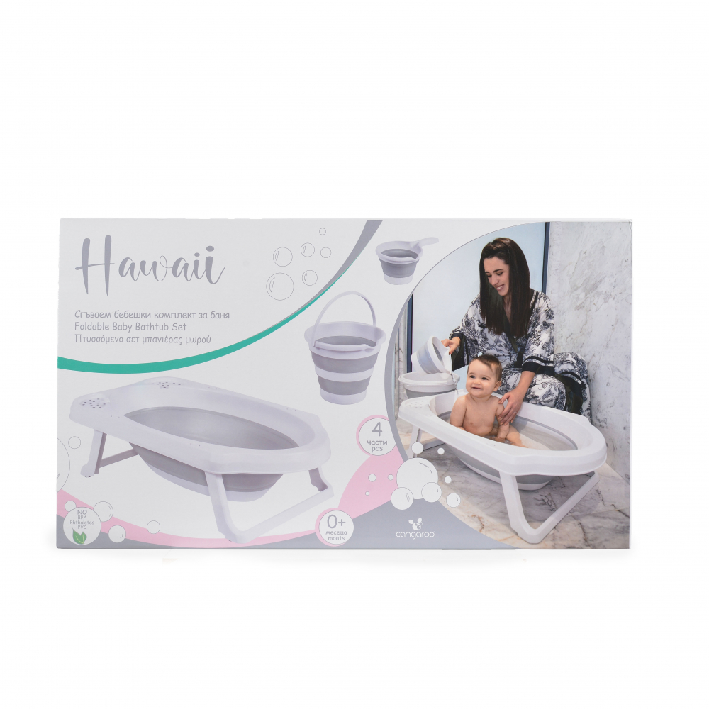 Set Cadită Pliabilă Cangaroo Hawaii 4 piese Roz - imagine 9