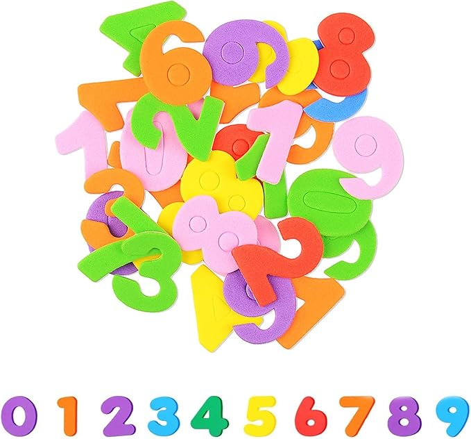 Set 60 Stickere Cifre Colorate Amacs