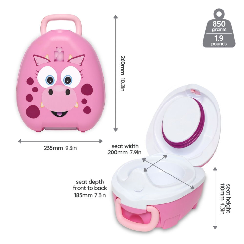 My Carry Potty Olită Portabilă Dragon Roz - imagine 3
