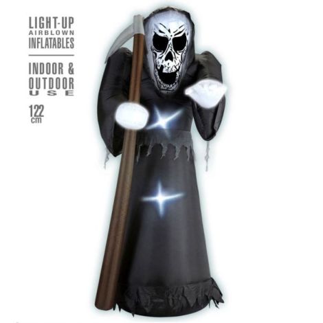 Grim Reaper Gonflabil Widmann 122cm - Decor Halloween - imagine 2