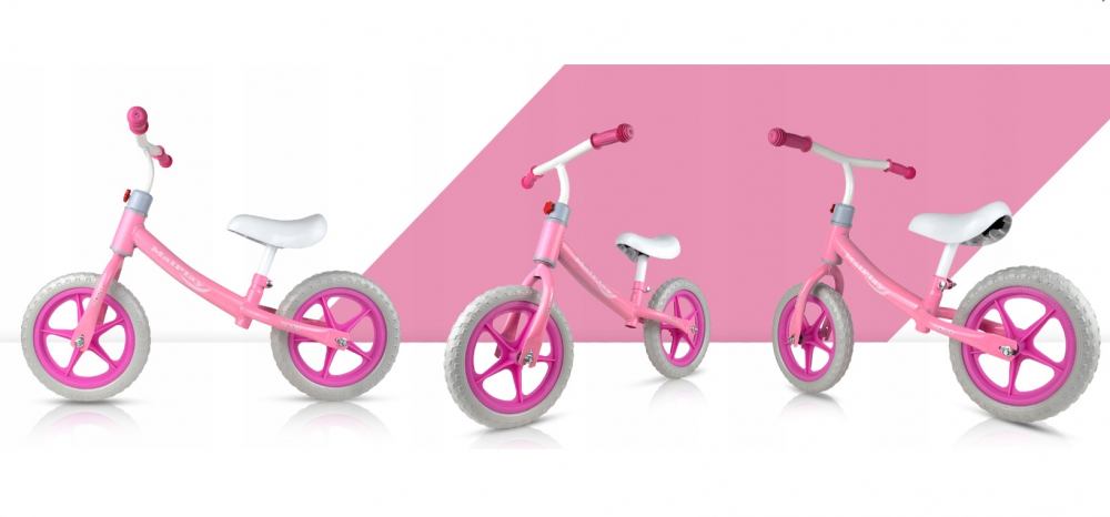 Bicicleta Fără Pedale Malplay Push Sport Roz, 12 Inch - imagine 5
