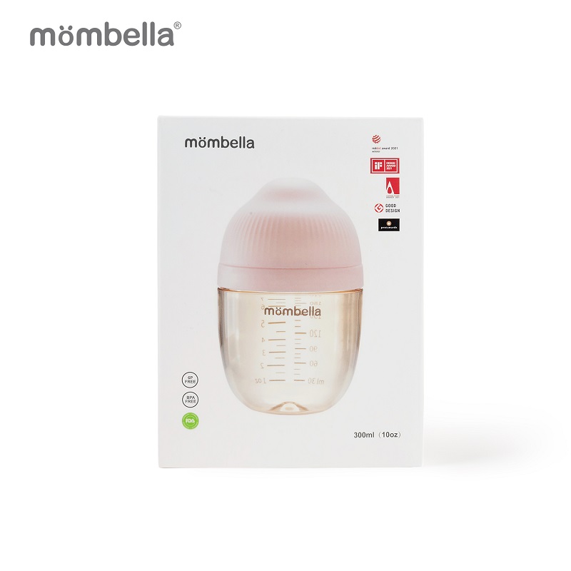 Biberon Anticolici Mombella 300ml PPSU, Roz - imagine 3
