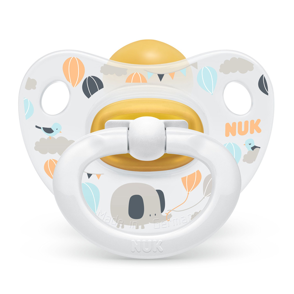 Suzeta NUK Happy Kids M1 Alb, 0-6 luni, Latex
